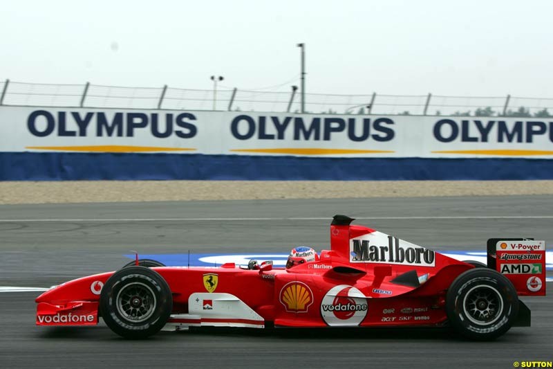 Rubens Barrichello, Ferrari, German GP, Saturday July 24th, 2004.