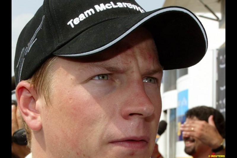 Kimi Raikkonen, German GP, Saturday July 24th, 2004.