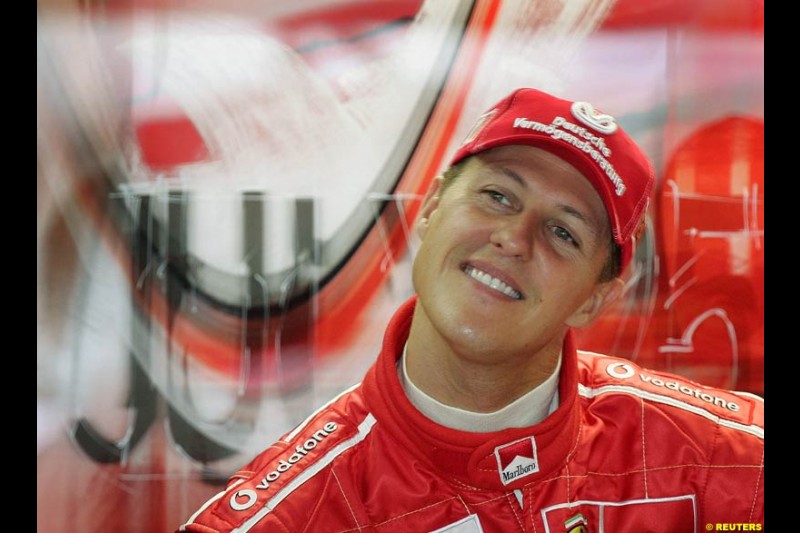 Michael Schumacher. German Grand Prix, Hockenheim, July 24th, 2004.