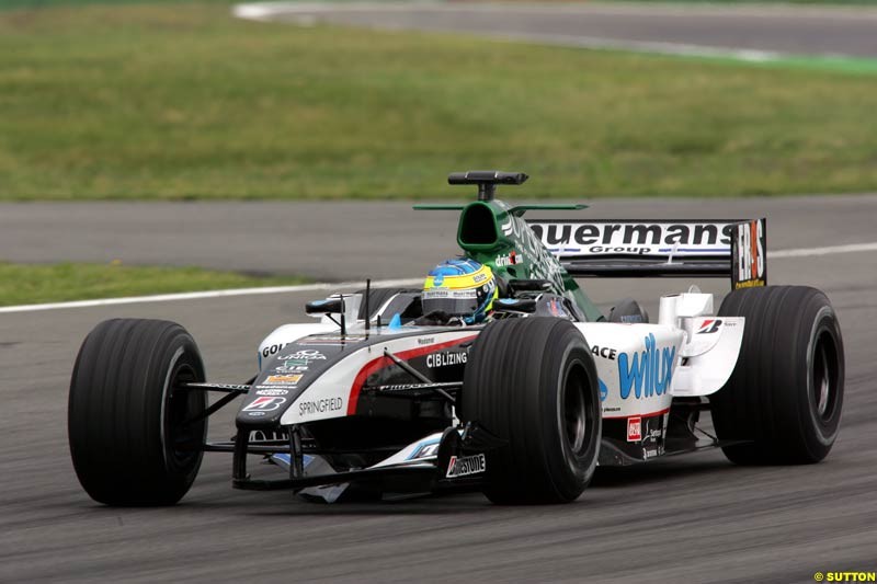 Zsolt Baumgartner, Minardi-Cosworth,  German GP, Saturday July 24th, 2004.