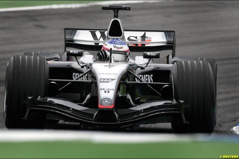 Kimi Raikkonen, Mclaren-Mercedes, German GP, Saturday July 24th, 2004.