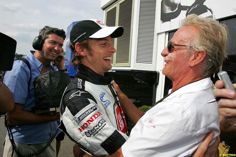 Jenson  and   John Button; German GP, Sunday July 25th, 2004.