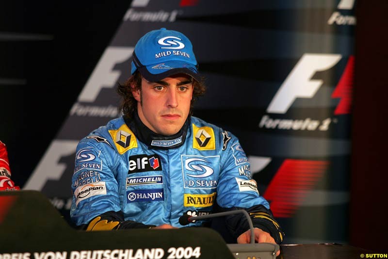 Fernando Alonso, German GP, July 25th, 2004..