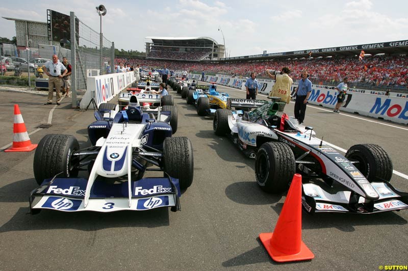 Parc Ferme, German GP, Sunday July 25th, 2004.