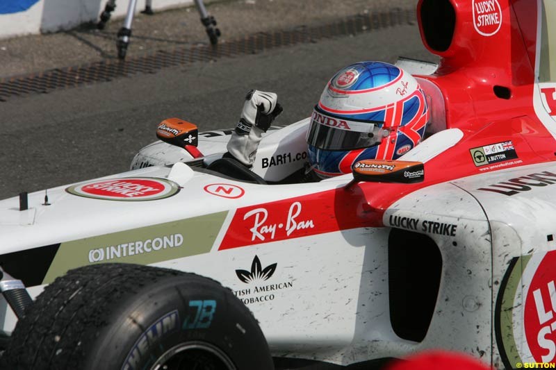 Jenson Button, BAR-Honda, German GP, Sunday July 25th, 2004.