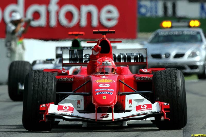 Michael Schumacher, Ferrari, German GP, Sunday July 25th, 2004.