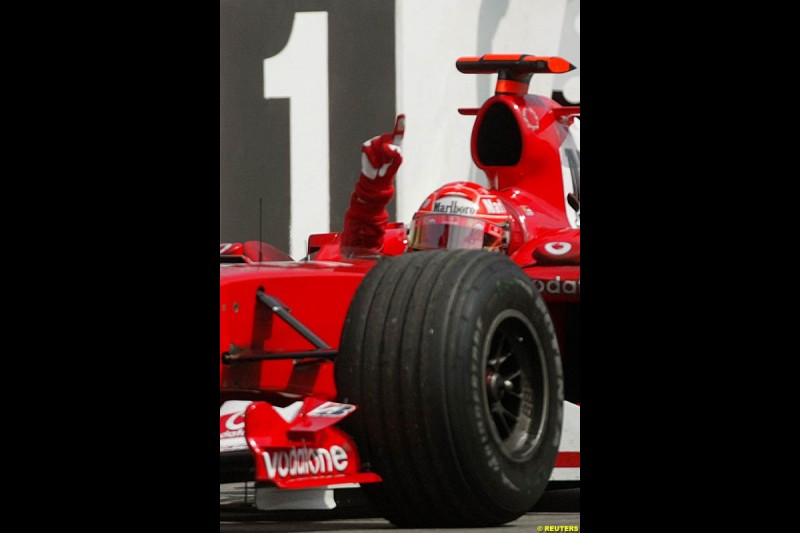 Michael Schumacher, Ferrari, German GP, Sunday July 25th, 2004.