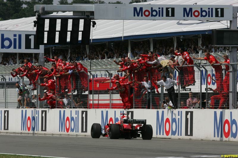 Michael Schumacher, Ferrari, German GP, Sunday July 25th, 2004.