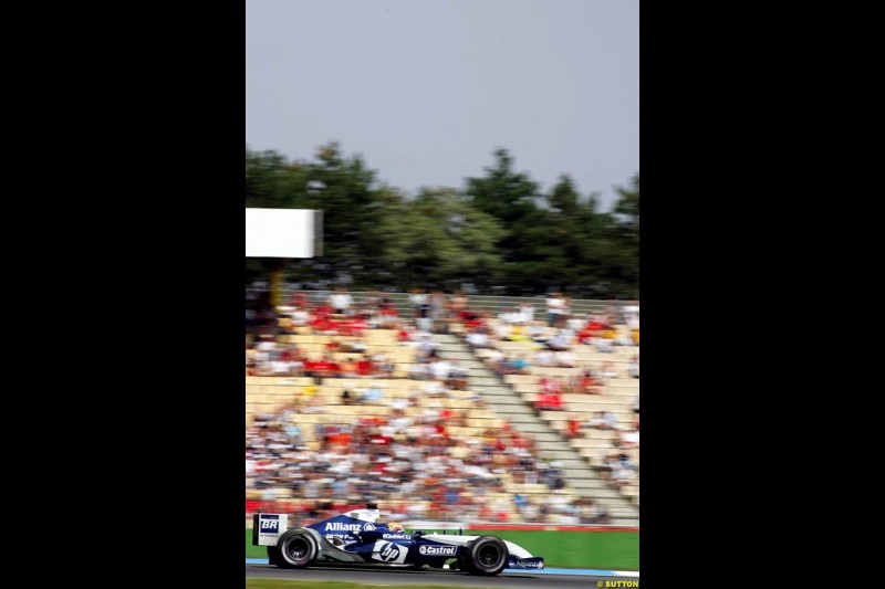 Antonio Pizzonia, BMW-Williams, German GP, Sunday July 24h, 2004.