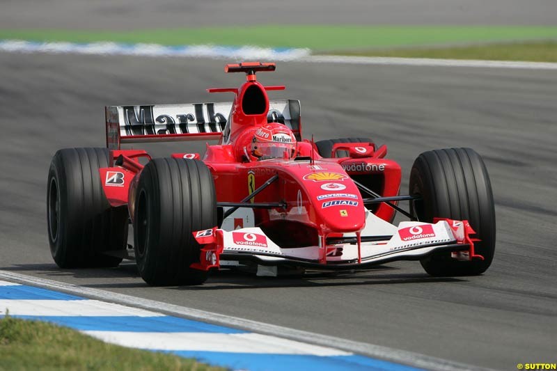 Michael Schumacher, Ferrari, German GP, Sunday July 24h, 2004.