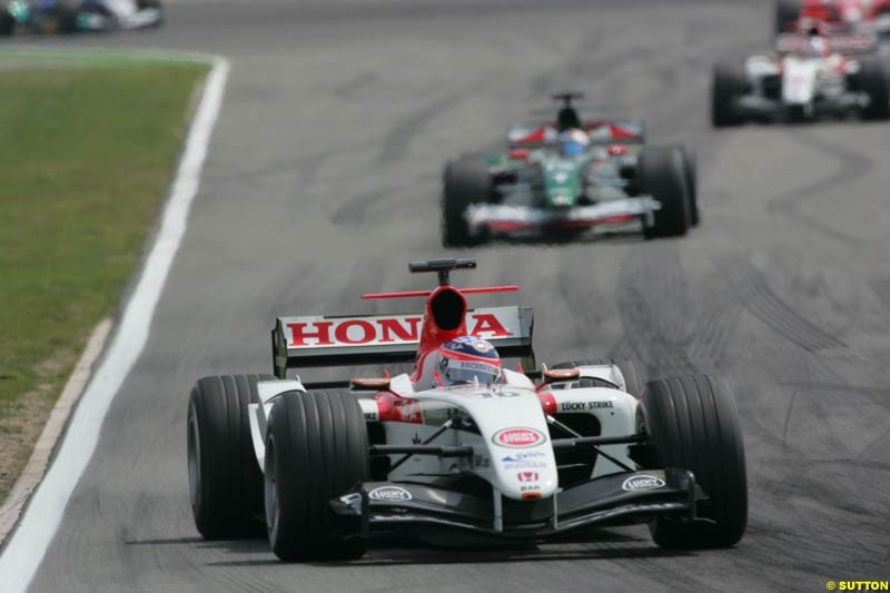 Takuma Sato, BAR-Honda, German GP, Sunday July 25th, 2004.