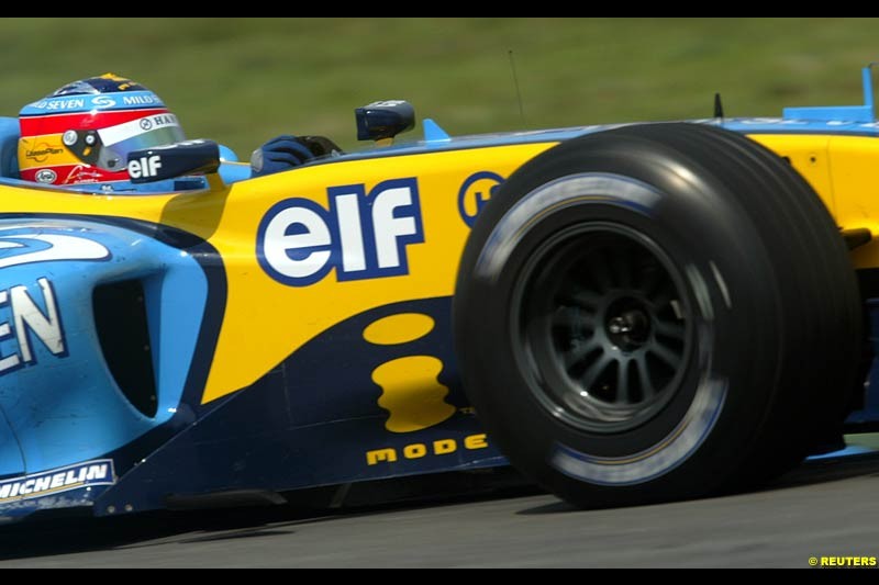 Fernando Alonso, Renault, German GP, Sunday July 25th, 2004.