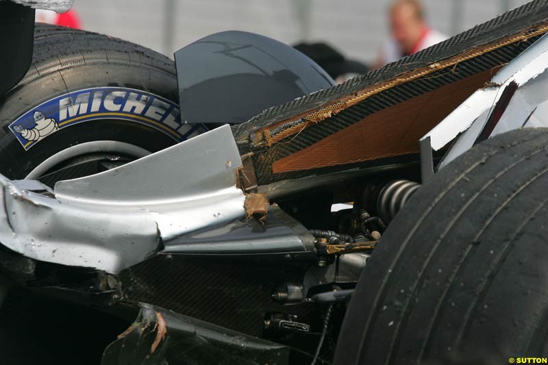 Kimi Raikkonen's Mclaren-Mercedes, German GP, Sunday July 25th, 2004.