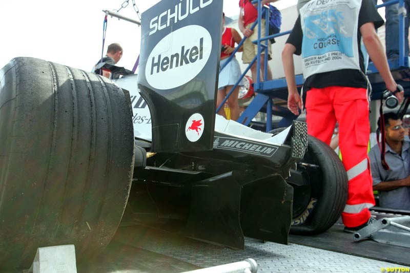 Kimi Raikkonen's Mclaren-Mercedes, German GP, Sunday July 25th, 2004.