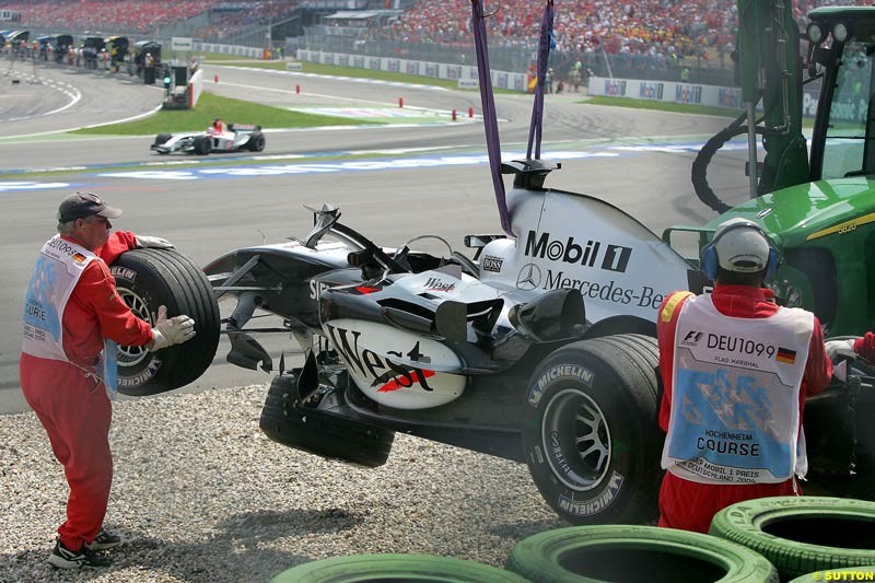 Kimi Raikkonen's Mclaren-Mercedes, German GP, Sunday July 25th, 2004.