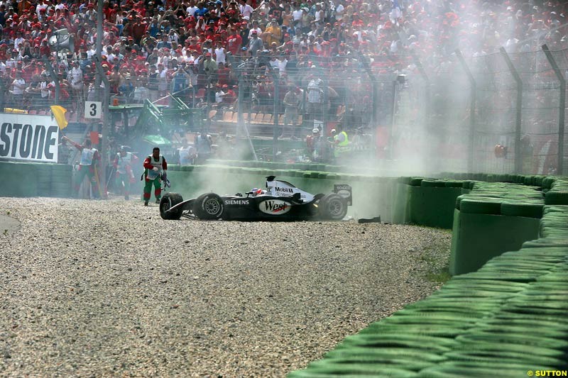 Kimi Raikkonen's Mclaren-Mercedes, German GP, Sunday July 25th, 2004.