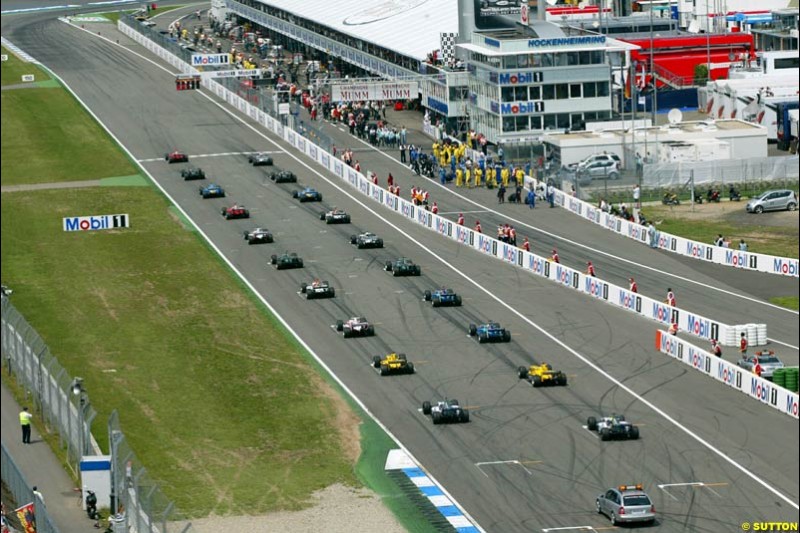 The aborted start, German GP, Sunday July 25th, 2004.