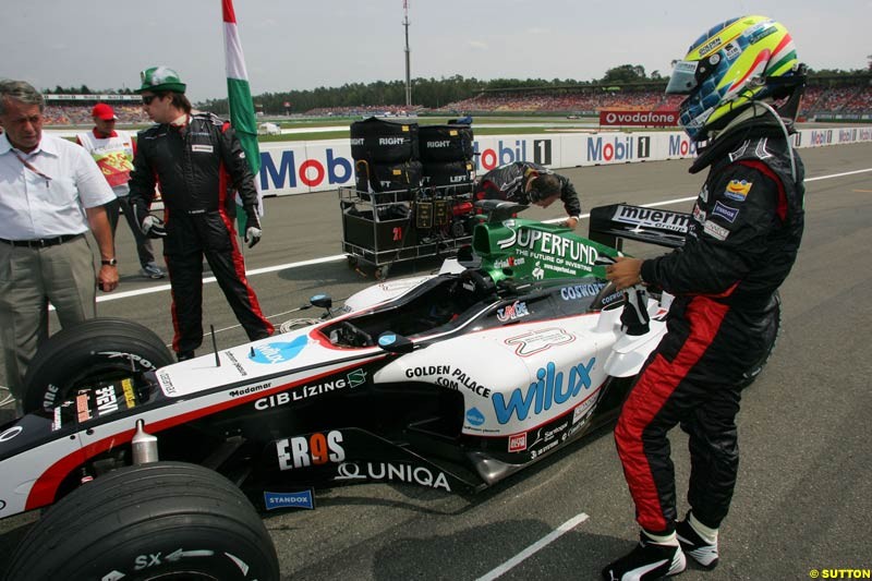 Zsolt Baumgartner, Minardi-Cosworth, German GP, Sunday July 25th, 2004.