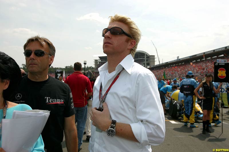 Boris Becker, German GP, Sunday July 25th, 2004.