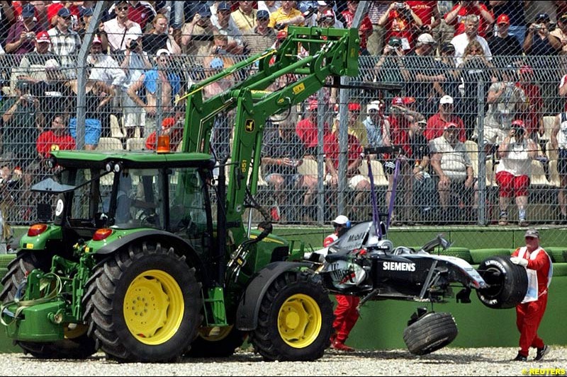 Kimi Raikkonen's Mclaren-Mercedes, German GP, Sunday July 25th, 2004.