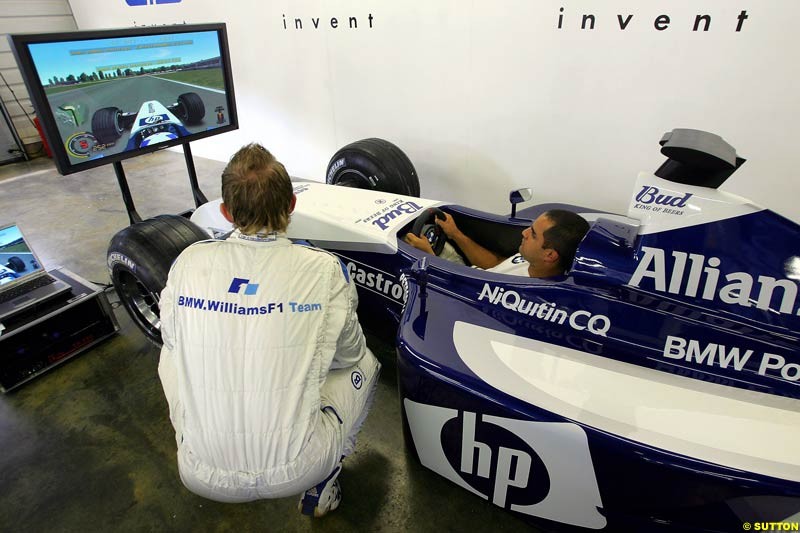 Juan Pablo Montoya, HP Track Day, Rockingham Motor Speedway, 23 August 2004.