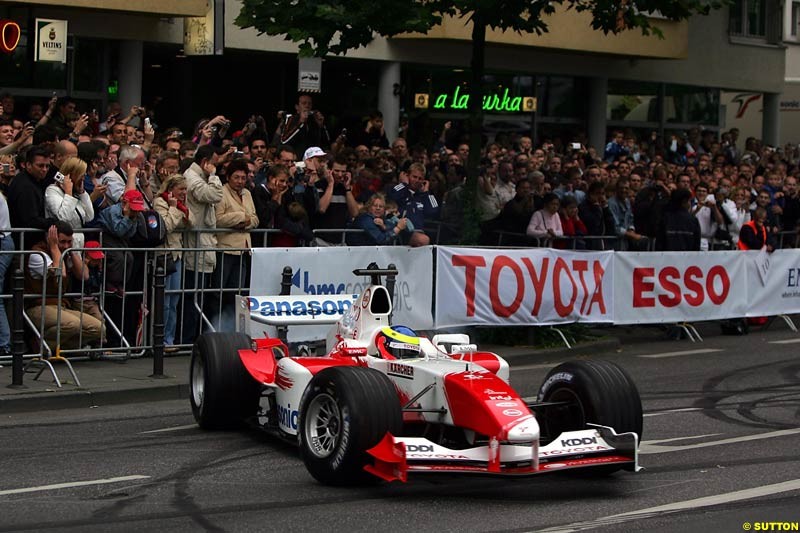 Ricardo Zonta, Toyota, Toyota City Grand Prix, Cologne, Germany; August 22nd, 2004.