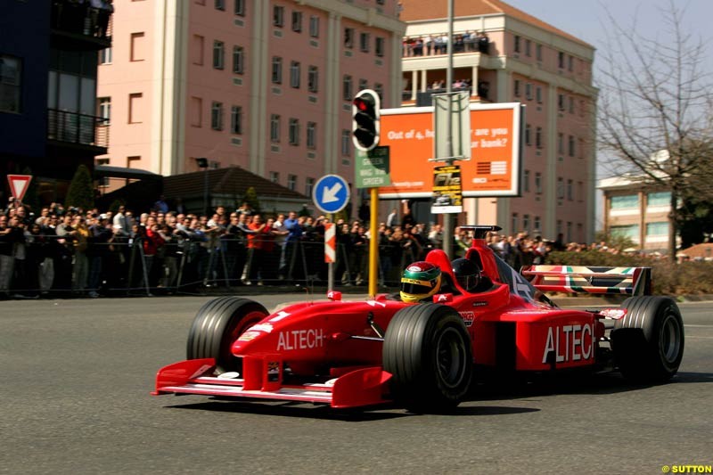 Alan van der Merwe, Minardi F1x2 Charity Grand Prix, Kyalami, Johannesburg. South Africa, 5-9 August 2004.