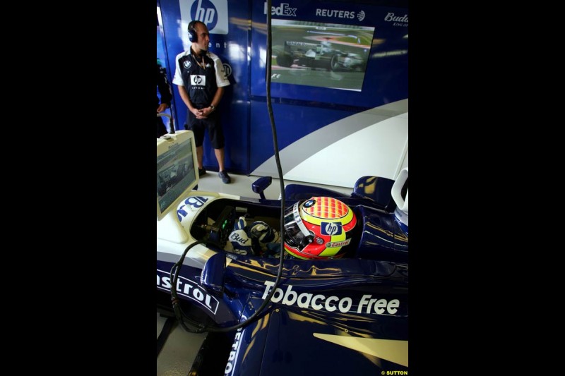 Antonio Pizzonia, BMW-Williams, Belgian GP, Friday August 27th, 2004.