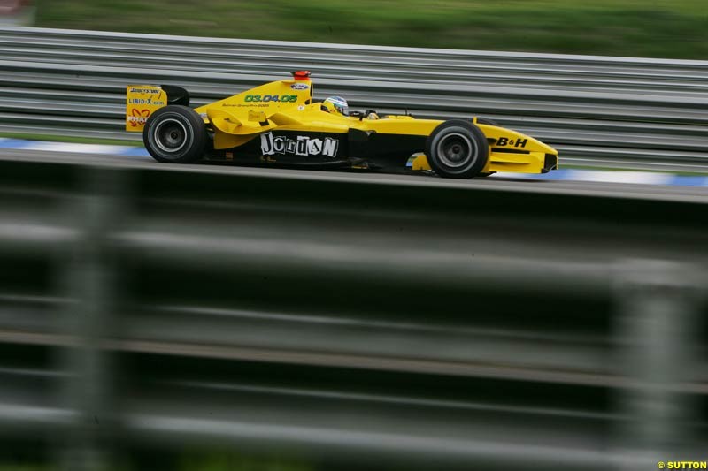 Nick Heidfeld, Jordan-Ford, Grand Prix of Brazil, Saturday October 23rd, 2004.