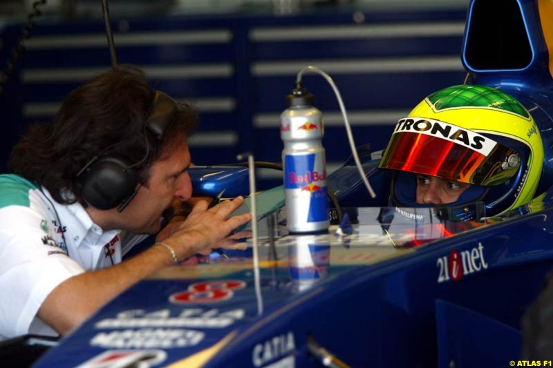 Felipe Massa, Sauber, 2002 Formula One Testing, Valencia, Spain. 30th April 2002. 
