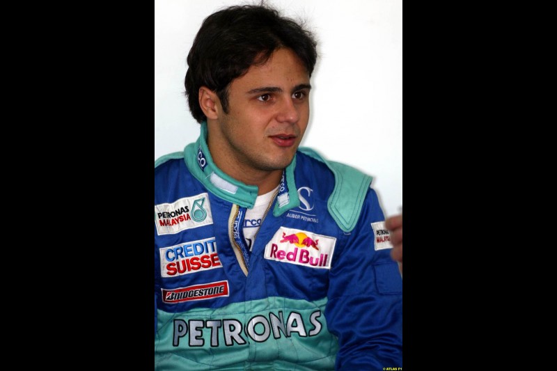Felipe Massa, Sauber, 2002 Formula One Testing, Valencia, Spain. 30th April 2002.