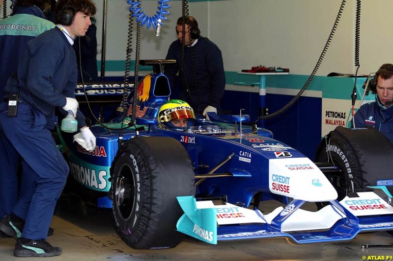 Felipe Massa, Sauber, 2002 Formula One Testing, Valencia, Spain. 02-04 April 2002.