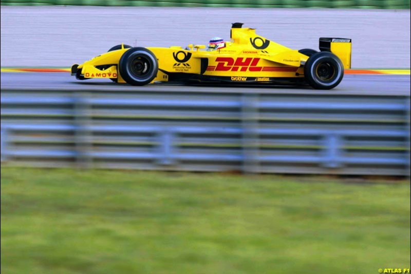 Takuma Sato, Jordan, 2002 Formula One Testing, Valencia, Spain. 02-04 April 2002.