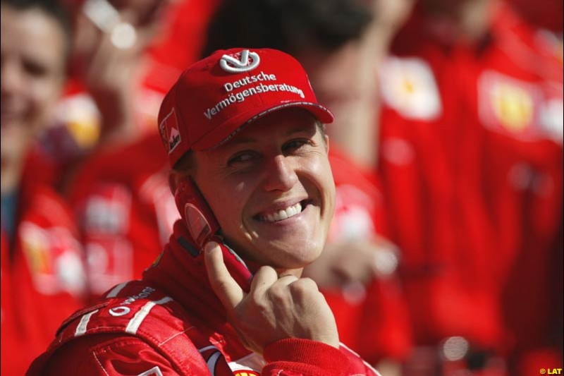 2002 Spanish Grand Prix, Barcelona, Spain. Friday, 25th April 2002. Michael Schumacher, Ferrari