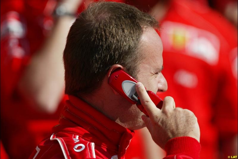 2002 Spanish Grand Prix, Barcelona, Spain. Friday, 25th April 2002. Rubens Barrichello, Ferrari
