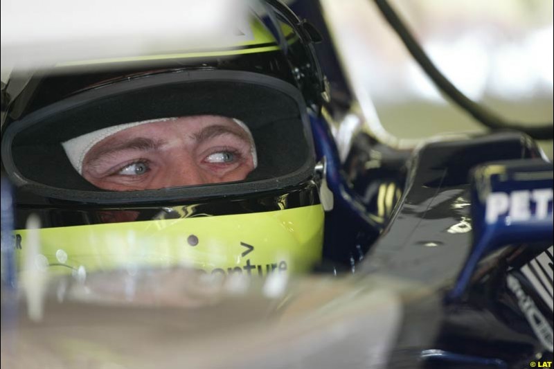 2002 Spanish Grand Prix, Barcelona, Spain. Friday, 25th April 2002. Ralf Schumacher, Williams