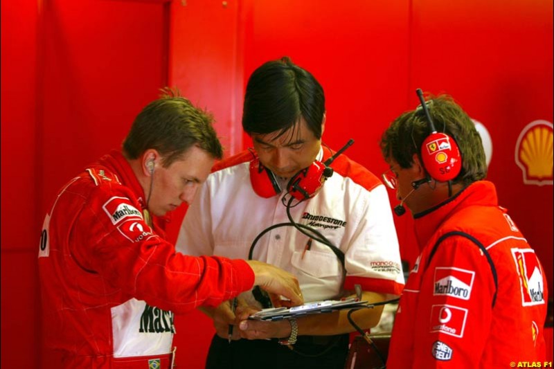 Luciano Burti, Ferrari, 2002 Formula One Testing, Monza, Italy. 29th May 2002.