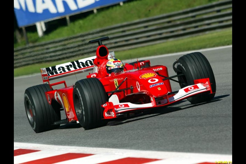 Luciano Burti, Ferrari, 2002 Formula One Testing, Monza, Italy. 29th May 2002.