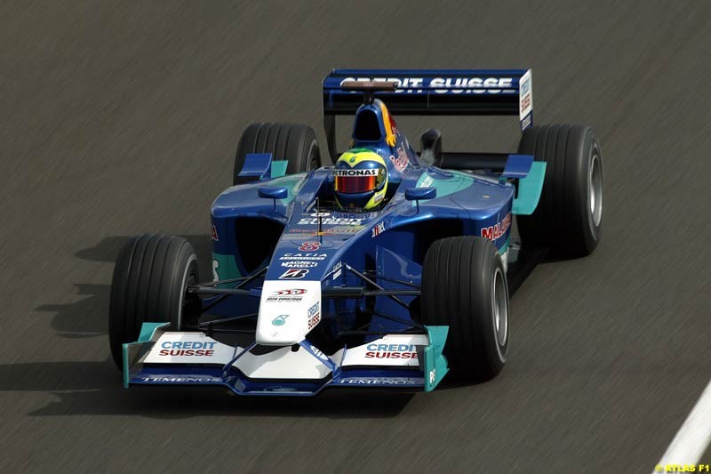 Felipe Massa, Sauber, 2002 Formula One Testing, Silverstone, England. 29th May 2002. 
