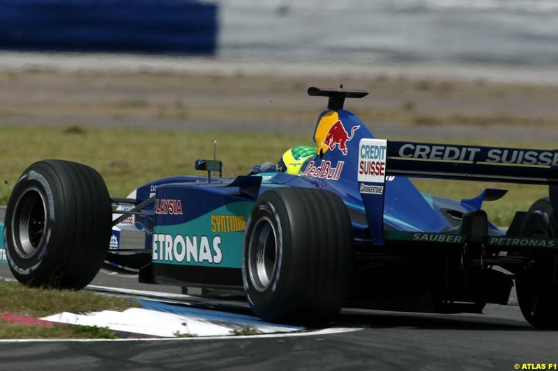 Felipe Massa, Sauber, 2002 Formula One Testing, Silverstone, England. 29th May 2002. 
