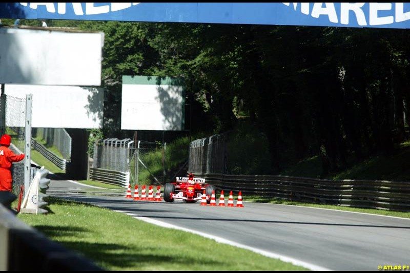 Luciano Burti, Ferrari, 2002 Formula One Testing, Monza, Italy. 28tht May 2002.