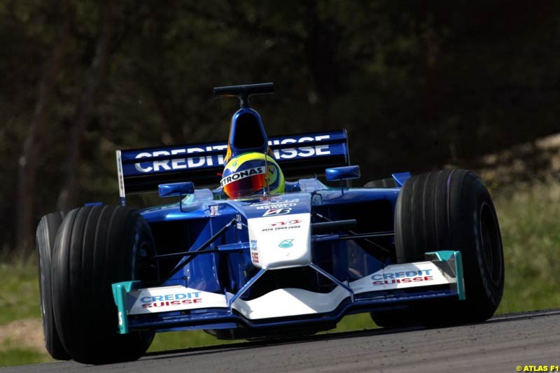Felipe Massa, Sauber, 2002 Formula One Testing, Paul Ricard, France. 16th May 2002.
