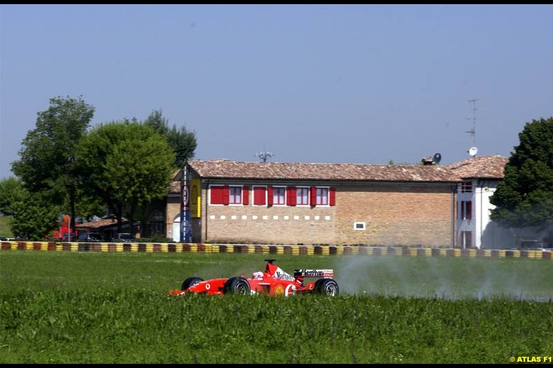 Rubens Barrichello, Ferrari 2002 Formula One Testing, Fiorano, Italy. 17th May 2002. 