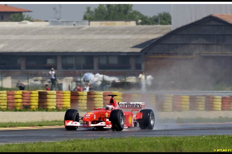 Rubens Barrichello, Ferrari 2002 Formula One Testing, Fiorano, Italy. 17th May 2002.