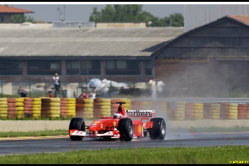 Rubens Barrichello, Ferrari 2002 Formula One Testing, Fiorano, Italy. 17th May 2002. 