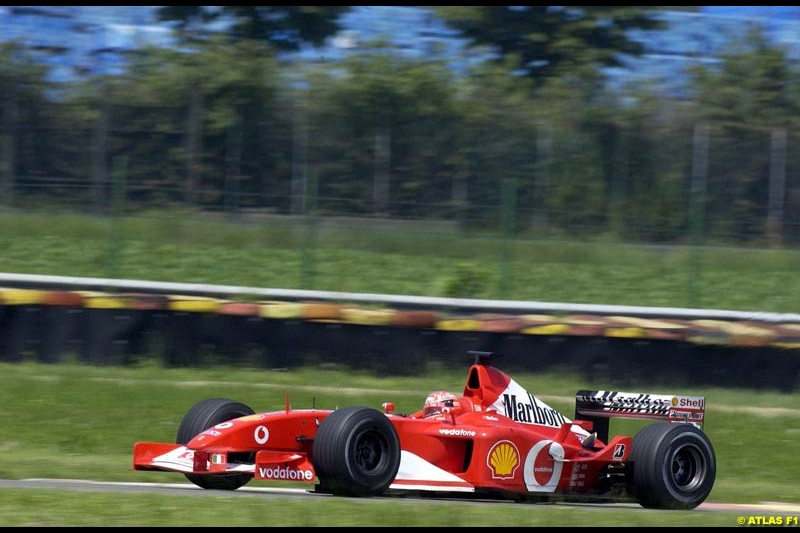 Michael Schumacher, Ferrari 2002 Formula One Testing, Fiorano, Italy. 16th May 2002. 
