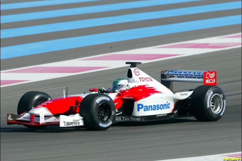 Tora Takagi, Toyota, 2002 Formula One Testing, Paul Ricard, France. 16th May 2002. 