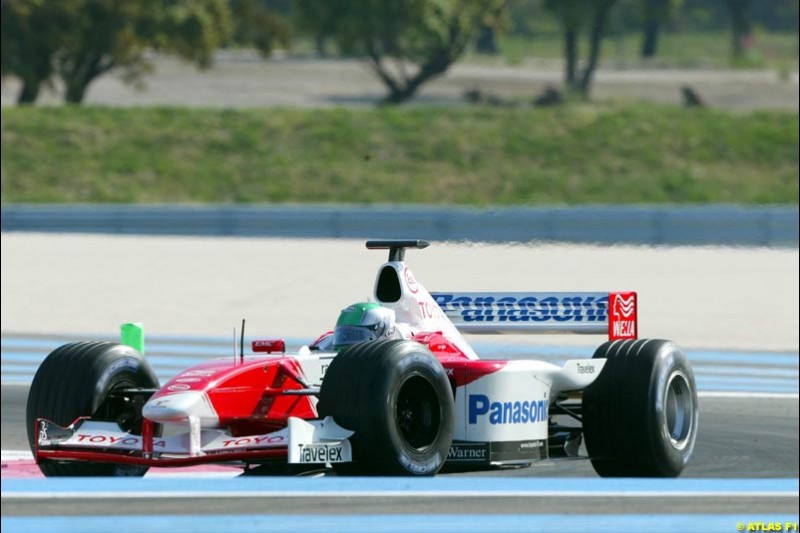 Tora Takagi, Toyota, 2002 Formula One Testing, Paul Ricard, France. 16th May 2002. 