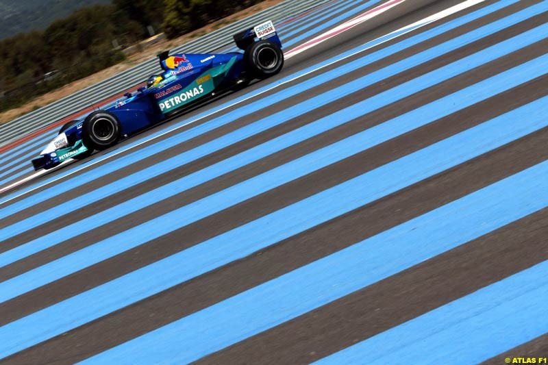 Nick Heidfeld, Sauber, 2002 Formula One Testing, Paul Ricard, France. 15th May 2002. 
