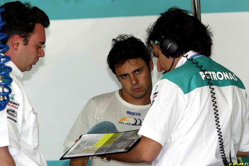 Felipe Massa, Sauber, 2002 Formula One Testing, Paul Ricard, France. 14th May 2002. 
